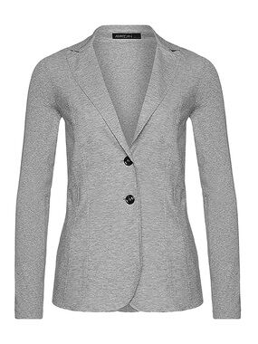 marc cain lightweight cotton double button heather grey blazer